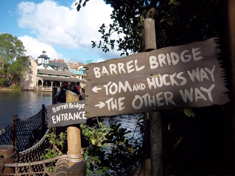Barrel Bridge at Tom Sawyer's Island - Magic Kingdom, Disney World, Florida