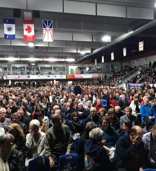 Both shows in Gander on Saturday were sold out.