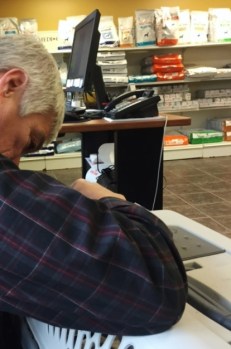 Paul faced me away from those doggies, but I could smell them. Ugh!