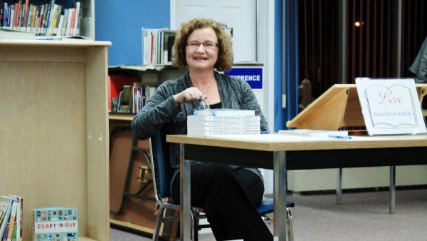 Answering questions and sharing a laugh