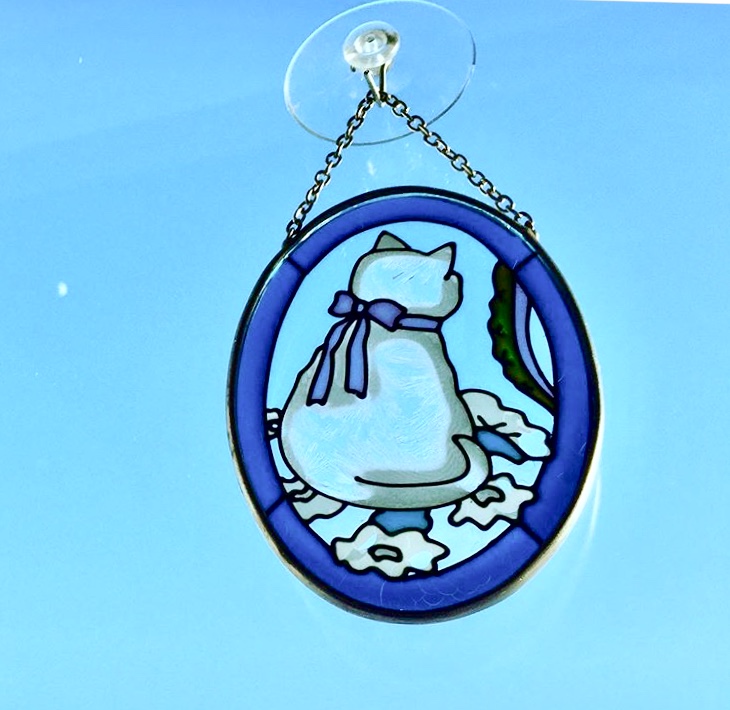 vintage cat suncatcher