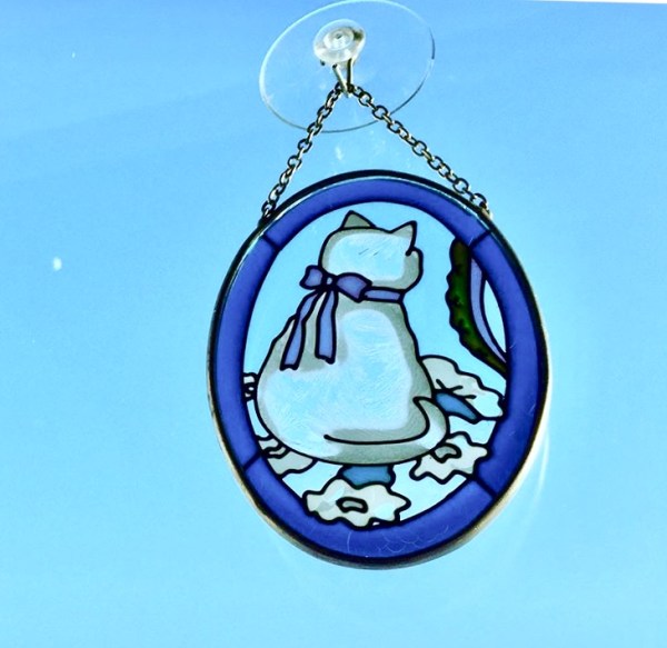 vintage cat suncatcher